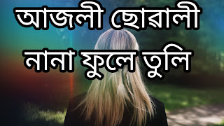 আজলী ছােৱালী নানা ফুলে তুলি আনিলো আঁচল ভৰাই